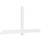 Ekena Millwork Eugene Architectural Grade PVC Gable Bracket, 108"W x 49 1/2"H x 2"D x 6"F, 11/12 Pitch GBP108X50X0206EUG00 - alternate 1